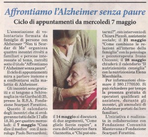Affrontiamo l'Alzheimer senza paure - La Cittadella 2 maggio